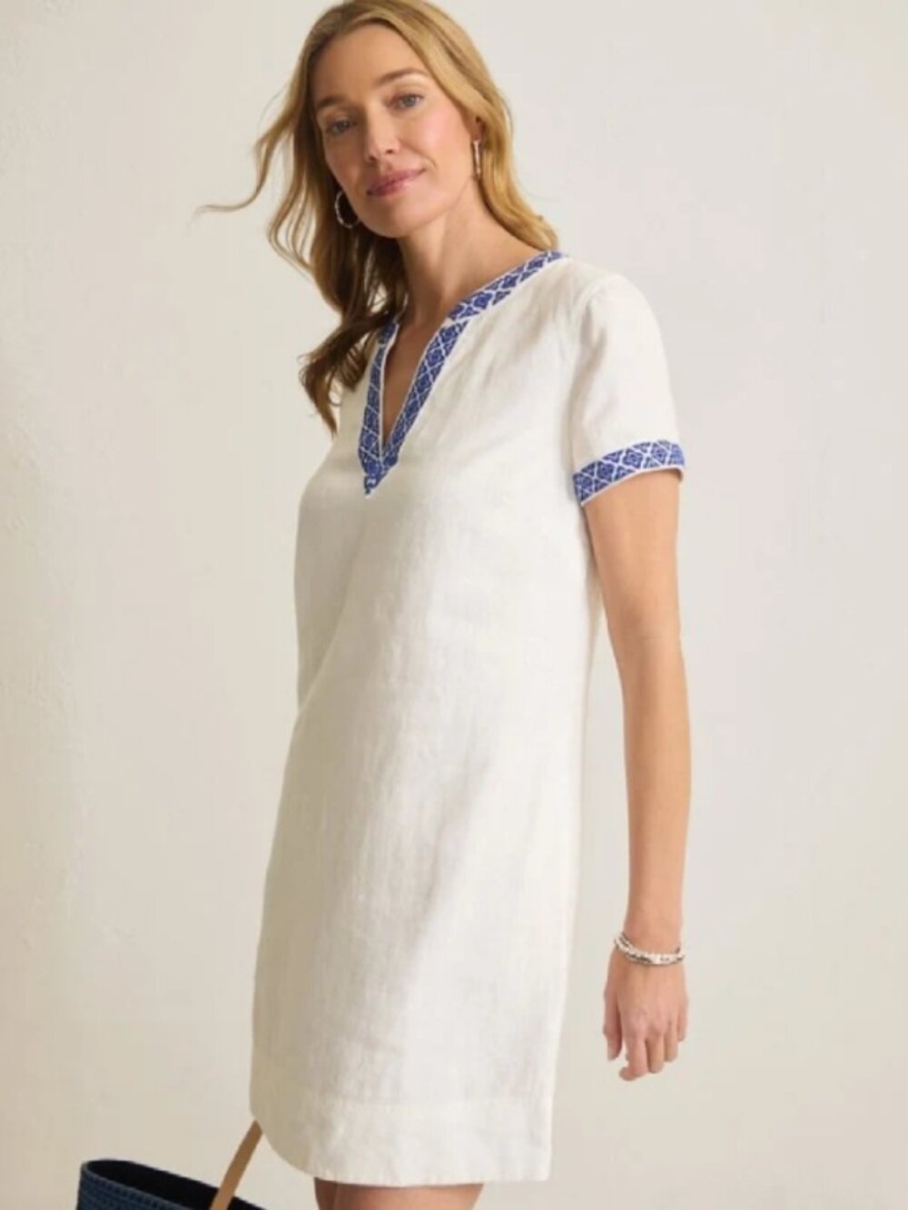 NWT Tommy Bahama Two Palms Embroidered Detail Shift Minidress XS